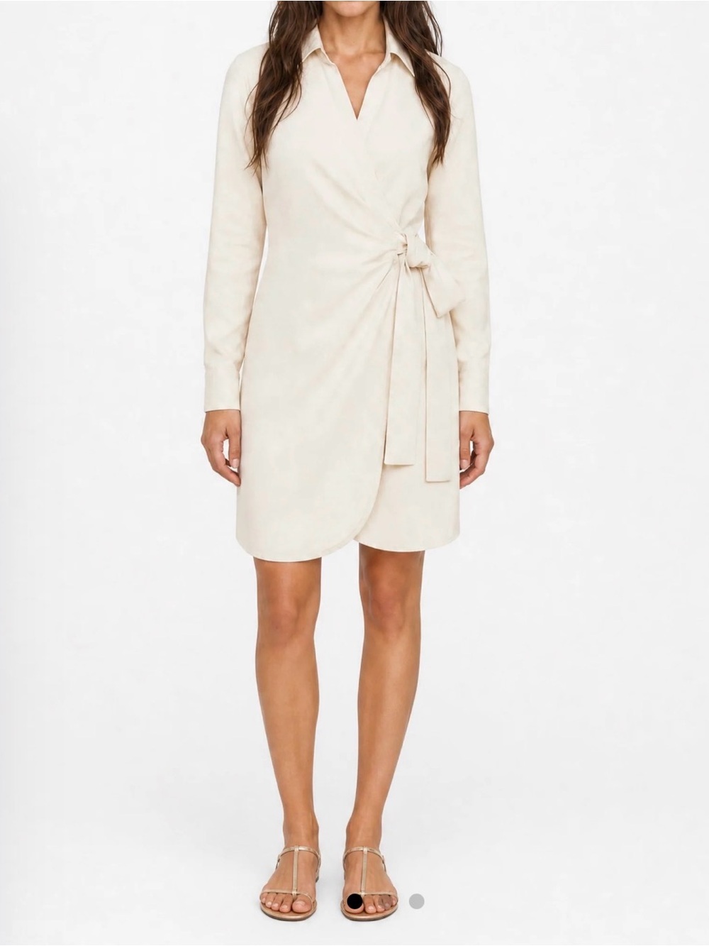 NWT Onia Wrap Dress in Flax (Beige / Cream)